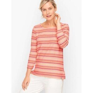 T by Talbots Twist Back‎ TEE - TOULON Stripe Small